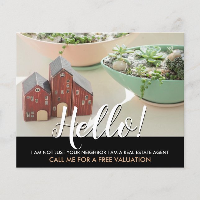 Prospectus 11,4 Cm X 14,2 Cm Bonjour Je ne suis pas votre voisin agent immobili (Devant)