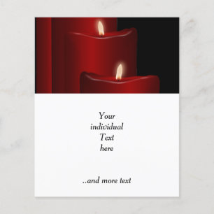 Prospectus 11,4 Cm X 14,2 Cm Bougies, rouge
