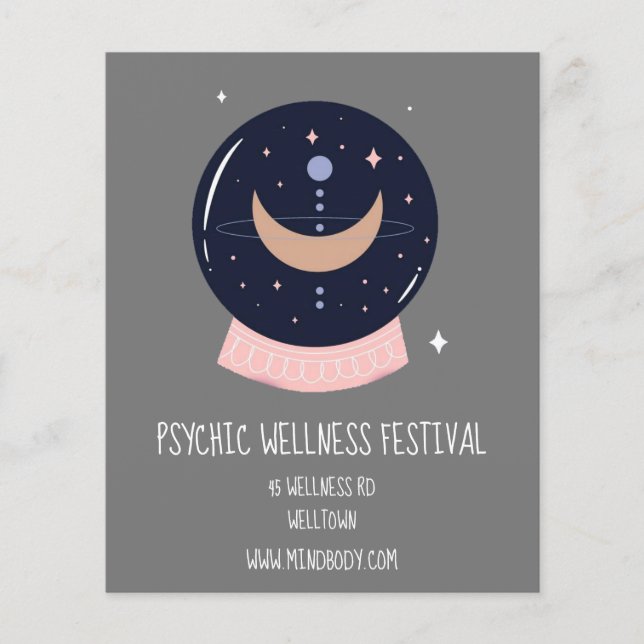 Prospectus 11,4 Cm X 14,2 Cm Boule de cristal psychique Festival du nouvel âge (Devant)