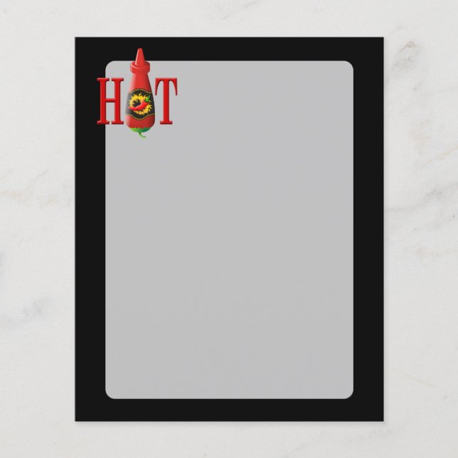 Prospectus 11,4 Cm X 14,2 Cm Bouteille de sauce chaude (Devant)