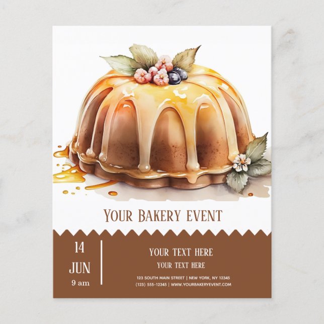 Prospectus 11,4 Cm X 14,2 Cm Brochure de boulangerie (Devant)
