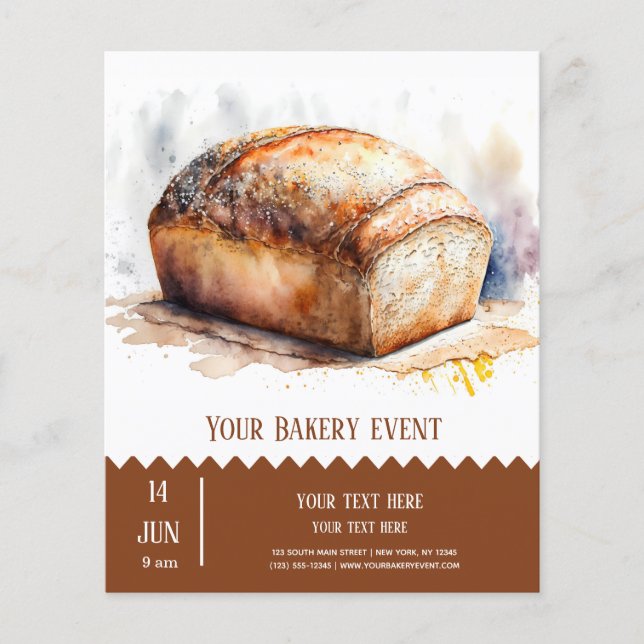 Prospectus 11,4 Cm X 14,2 Cm Brochure de boulangerie (Devant)