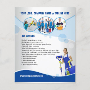 Prospectus 11,4 Cm X 14,2 Cm Brochure de service de nettoyage