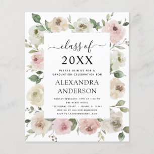 Prospectus 11,4 Cm X 14,2 Cm Budget 2023 Dusty Rose Pink Graduation Floral