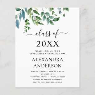 Prospectus 11,4 Cm X 14,2 Cm Budget 2023 Graduation Botanical Green