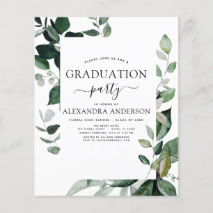 Prospectus 11,4 Cm X 14,2 Cm Budget 2023 Graduation Botanical Green