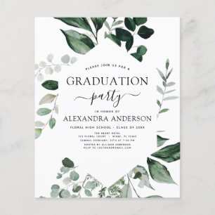 Prospectus 11,4 Cm X 14,2 Cm Budget 2023 Graduation Botanical Green