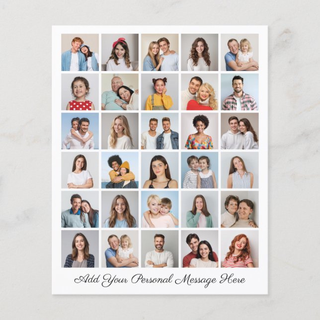 Prospectus 11,4 Cm X 14,2 Cm Budget 30 Photo Collage Ajouter Votre Carte De Voe (Devant)