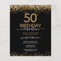 Budget 50e anniversaire Parties scintillant circul