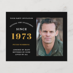 Prospectus 11,4 Cm X 14,2 Cm Budget 50e Invitation anniversaire 1973 Nom Photo 