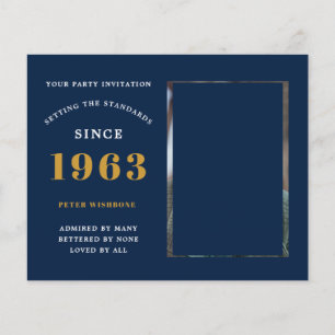 Prospectus 11,4 Cm X 14,2 Cm Budget 60e anniversaire Invitation 1963 Nom Photo