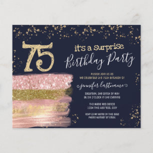 Prospectus 11,4 Cm X 14,2 Cm Budget 75e anniversaire Parties scintillant Cake I