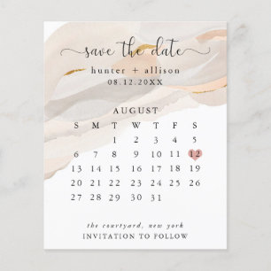 Prospectus 11,4 Cm X 14,2 Cm Budget Abstrait Enregistrer Le Calendrier Date