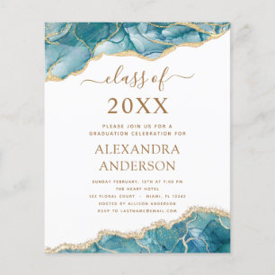 Prospectus 11,4 Cm X 14,2 Cm Budget Agate Graduation 2023 Turquoise Gold Blue