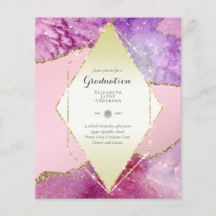 Prospectus 11,4 Cm X 14,2 Cm BUDGET Agate GRADUY Invitations Parties scintillan