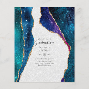Prospectus 11,4 Cm X 14,2 Cm BUDGET Agate GRADUY Invitations Parties scintillan