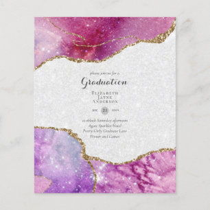 Prospectus 11,4 Cm X 14,2 Cm BUDGET Agate GRADUY Invitations Parties scintillan