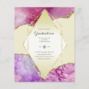 Prospectus 11,4 Cm X 14,2 Cm BUDGET Agate GRADUY Invitations Parties scintillan