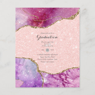 Prospectus 11,4 Cm X 14,2 Cm BUDGET Agate GRADUY Invitations Parties scintillan