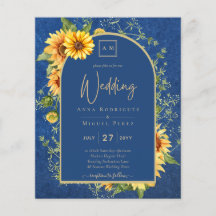 BUDGET All-in-1 Rustic Sunflowers BLUE Wedding