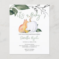 Budget Aquarelle Bois Chute Baby shower à thème