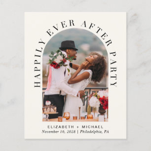 Prospectus 11,4 Cm X 14,2 Cm Budget Arch Photo Cream Wedding Invitation de réce