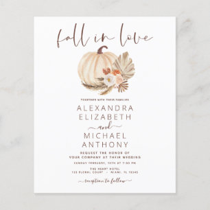Prospectus 11,4 Cm X 14,2 Cm Budget automnal Amour Mariage Herbe de Pampas Citr