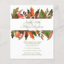 BUDGET Automne Feuilles d'automne Mariage Invite