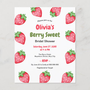 Prospectus 11,4 Cm X 14,2 Cm Budget Berry Sweet Strawberry Fête des mariées Inv
