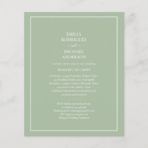 Prospectus 11,4 Cm X 14,2 Cm BUDGET Bilingue Double Sage Monochrome