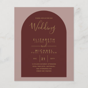 Prospectus 11,4 Cm X 14,2 Cm BUDGET Bilingue Espagnol Boda Anglais Mariage
