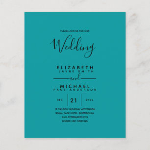 Prospectus 11,4 Cm X 14,2 Cm BUDGET Bilingue Espagnol Mariage Anglais Mariage