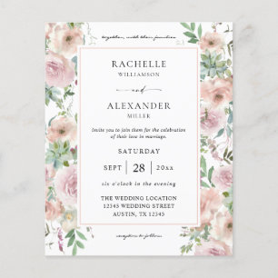 Prospectus 11,4 Cm X 14,2 Cm Budget Blush rose Floral & Mariage Succulent 2