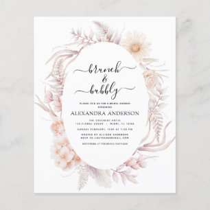 Prospectus 11,4 Cm X 14,2 Cm Budget Boho Brunch et Fête des mariées Bubbly