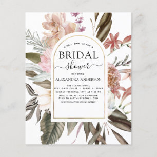 Prospectus 11,4 Cm X 14,2 Cm Budget Boho Dusty Pink Burgundy Fête des mariées