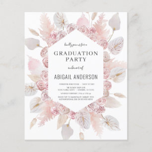 Prospectus 11,4 Cm X 14,2 Cm Budget Boho Grad Class of 2023 Party Invitation