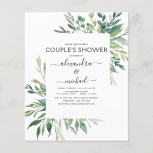 Prospectus 11,4 Cm X 14,2 Cm Budget Botanique Verdure Foliage Couple's Shower