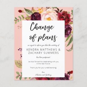 Prospectus 11,4 Cm X 14,2 Cm Budget Bourgogne Marasala PNK Changement de plan C