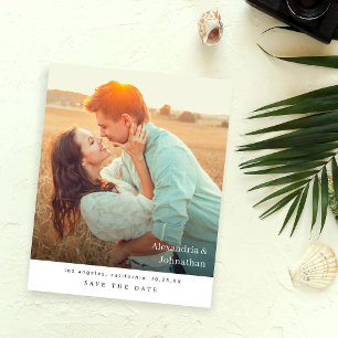 Prospectus 11,4 Cm X 14,2 Cm Budget Chic Design Photo Enregistrer la date