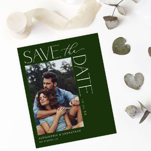 Prospectus 11,4 Cm X 14,2 Cm Budget Chic Design Photo Enregistrer la date 2 DGr