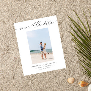 Prospectus 11,4 Cm X 14,2 Cm Budget Chic Design Photo Enregistrer la date 3