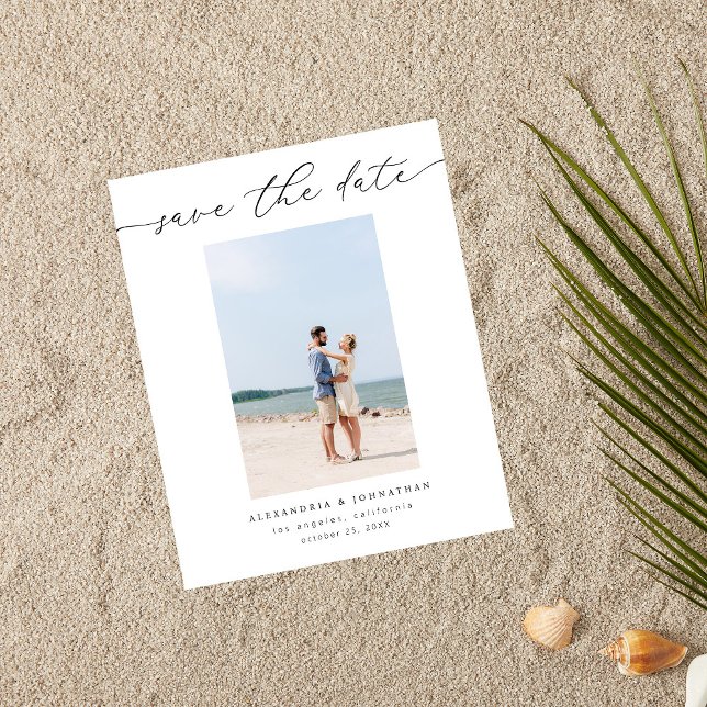 Prospectus 11,4 Cm X 14,2 Cm Budget Chic Design Photo Enregistrer la date 3 (Créateur téléchargé)