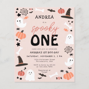 Prospectus 11,4 Cm X 14,2 Cm Budget Cute Éffrayant Un Halloween Premier Anniver