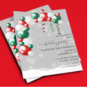 Prospectus 11,4 Cm X 14,2 Cm Budget de la fête de Noël pour le ballon et le flo