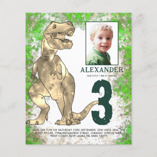 Prospectus 11,4 Cm X 14,2 Cm Budget de photos pour la fête du 3ème anniversaire