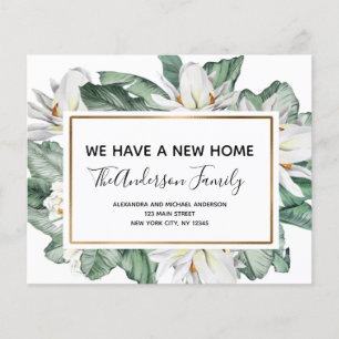 Prospectus 11,4 Cm X 14,2 Cm Budget Déplacement Faire-part Tropical Floral