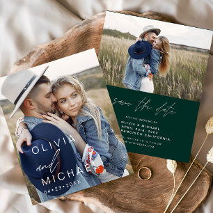 Prospectus 11,4 Cm X 14,2 Cm Budget Emerald Green Enregistrer la photo Date