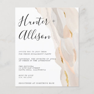 Prospectus 11,4 Cm X 14,2 Cm Budget Engagement Party Invitation Flyer