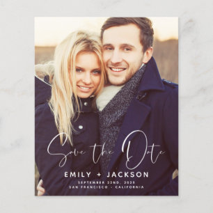 Prospectus 11,4 Cm X 14,2 Cm Budget Enregistrer la date Invitations photo