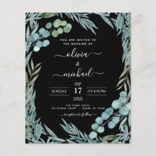Prospectus 11,4 Cm X 14,2 Cm Budget Eucalyptus Mariage botanique de verdure